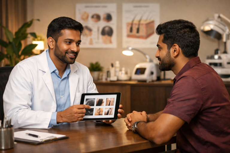 Hair loss treatment consultation at Keva Hair Care Coimbatore