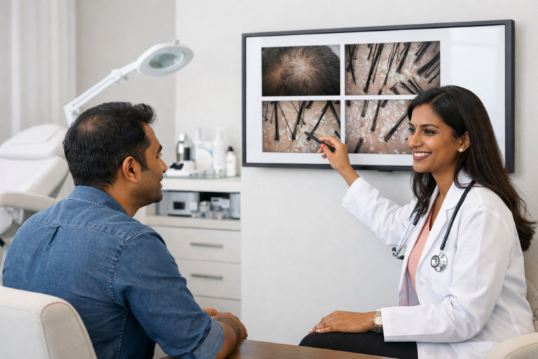 PRP hair treatment procedure at Keva Hair Care clinic