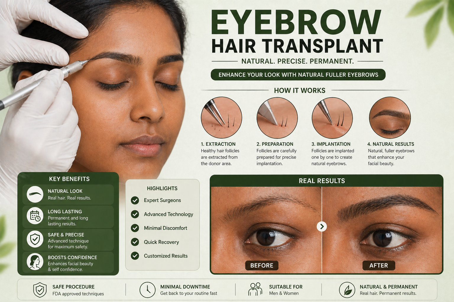 Eyebrow hair transplant