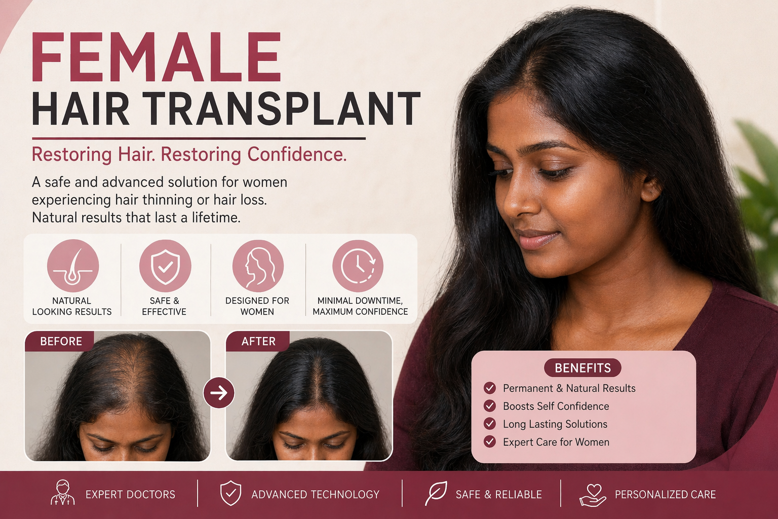 Female hair transplant