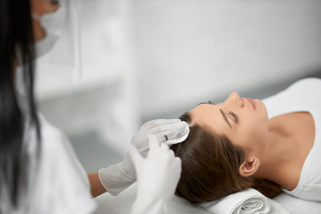 Female hair transplant before and after