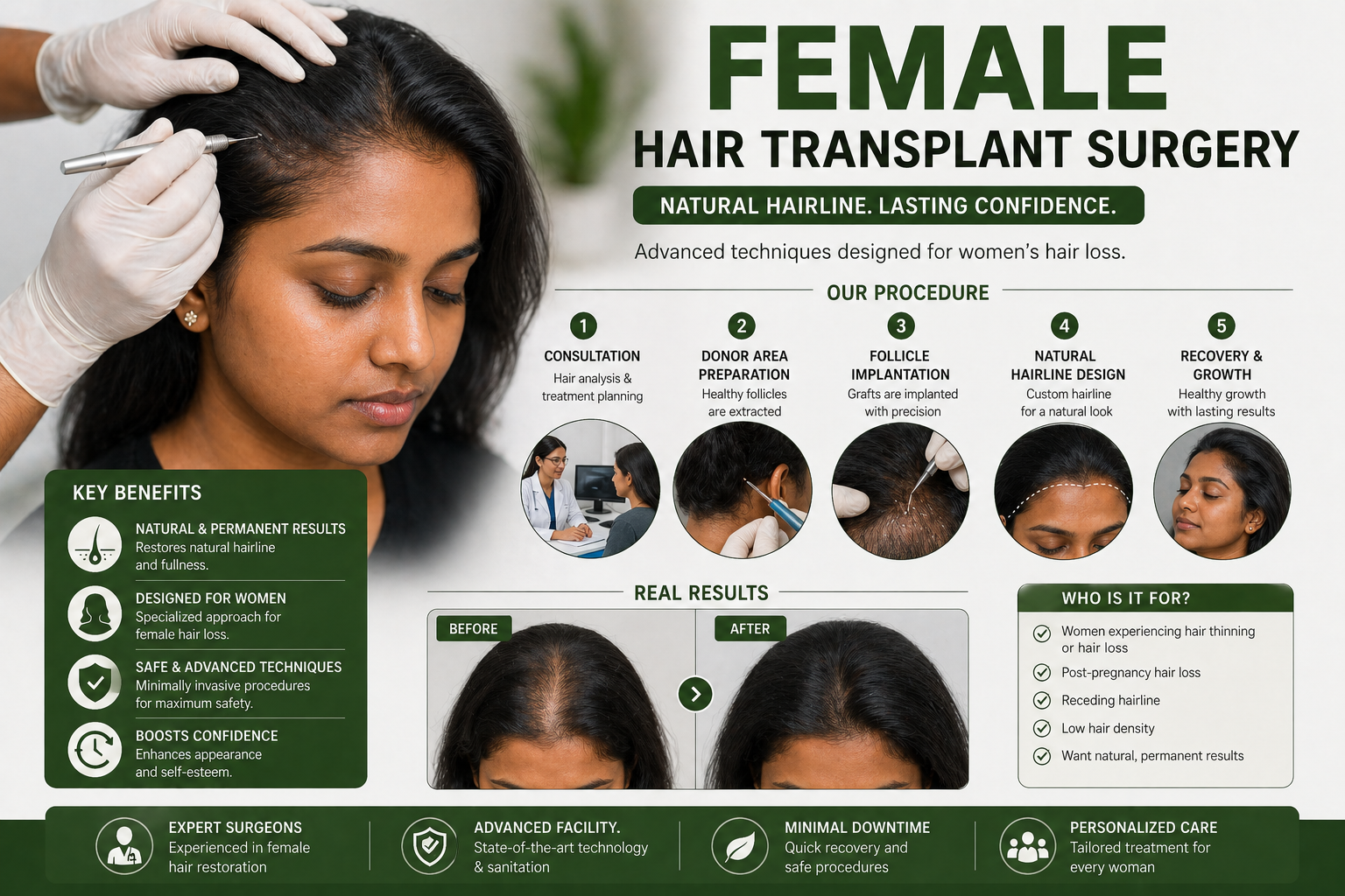 female hair transplant surgery