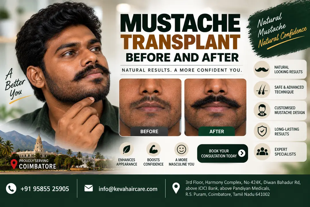 mustache transplant before and after