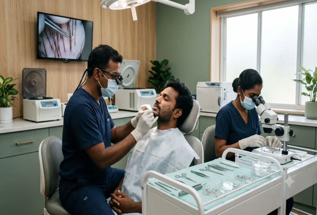 beard hair transplant in India